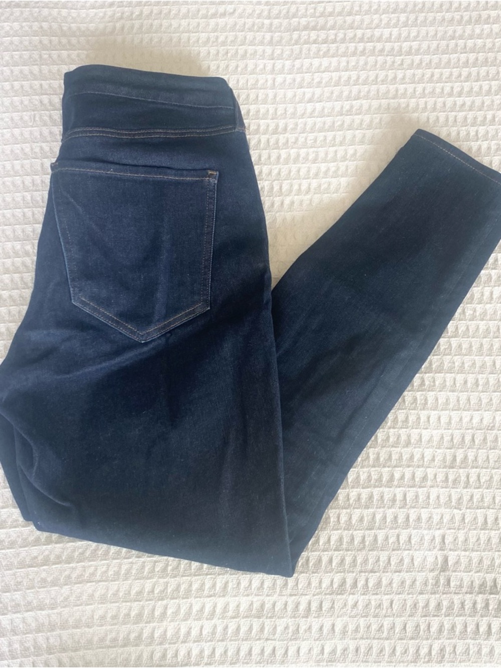 Express Women's Dark Indigo Mid-Rise Skinny Jeans Large long